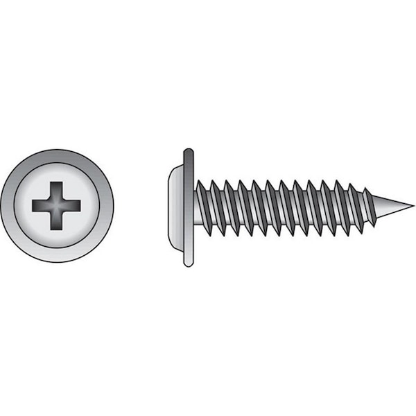 Hillman Self-Drilling Screw, #8 x 1 in, Zinc Plated Steel Truss Head Phillips Drive 5320932 - main
